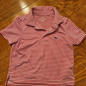 Vineyard Vines polo, red and white striped